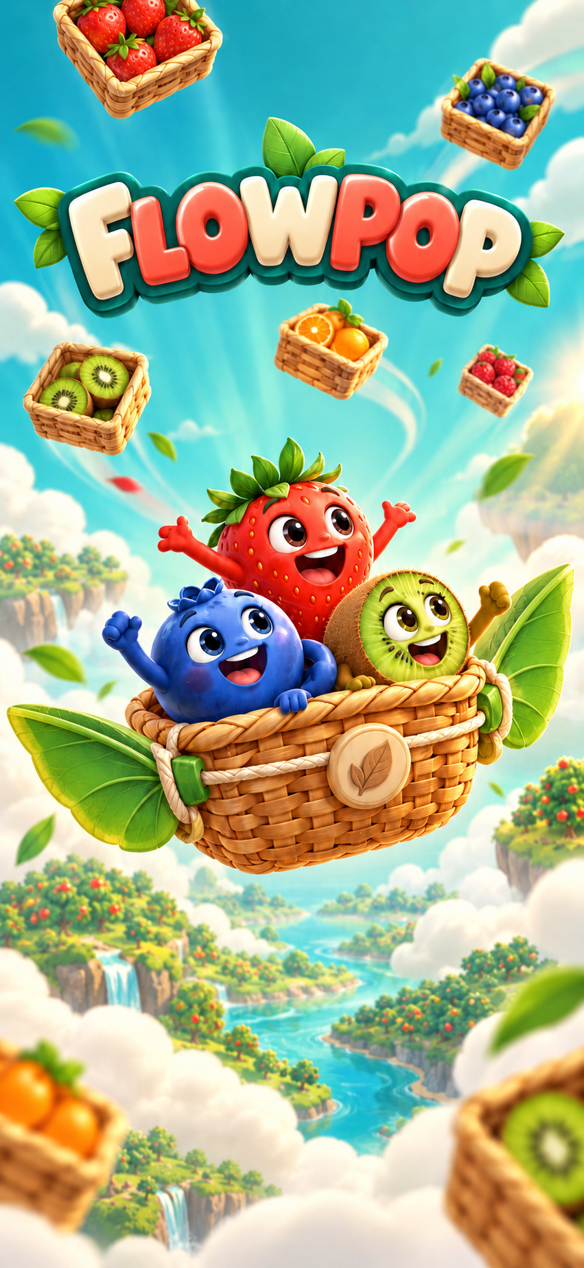 Flowpop fruit friends above the orchard